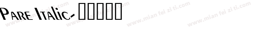 Pare Italic字体转换